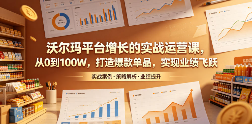 沃尔玛平台增长的实战运营课,从0到100W,打造爆款单品,实现业绩飞跃-创享网