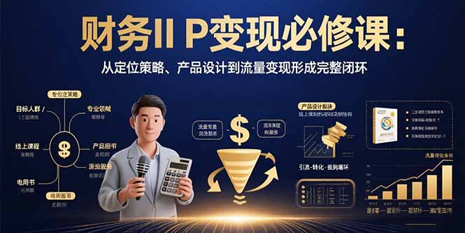 财务IP变现必修课：从定位策略、产品设计到流量变现形成完整闭环 - 创享网-创享网