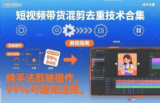 短视频带货混剪去重技术合集,纯手法剪映操作,99%可避免违规-创享网