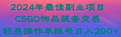 2024年最佳副业项目 CSGO饰品装备交易 轻易操作单账号日入200+ - 创享网-创享网