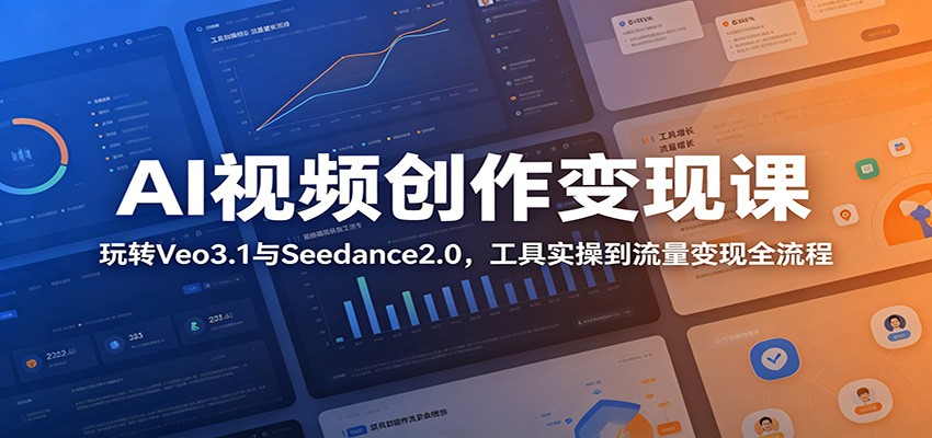 AI视频创作变现课：玩转Veo3.1与Seedance2.0，工具实操到流量变现全流程-创享网