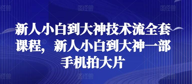 新人小白到大神技术流全套课程，新人小白到大神一部手机拍大片 - 创享网-创享网
