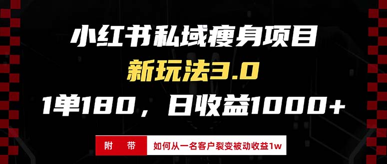 小红书瘦身项目3.0模式，新手小白日赚收益1000+(附从一名客户裂变收益... - 创享网-创享网
