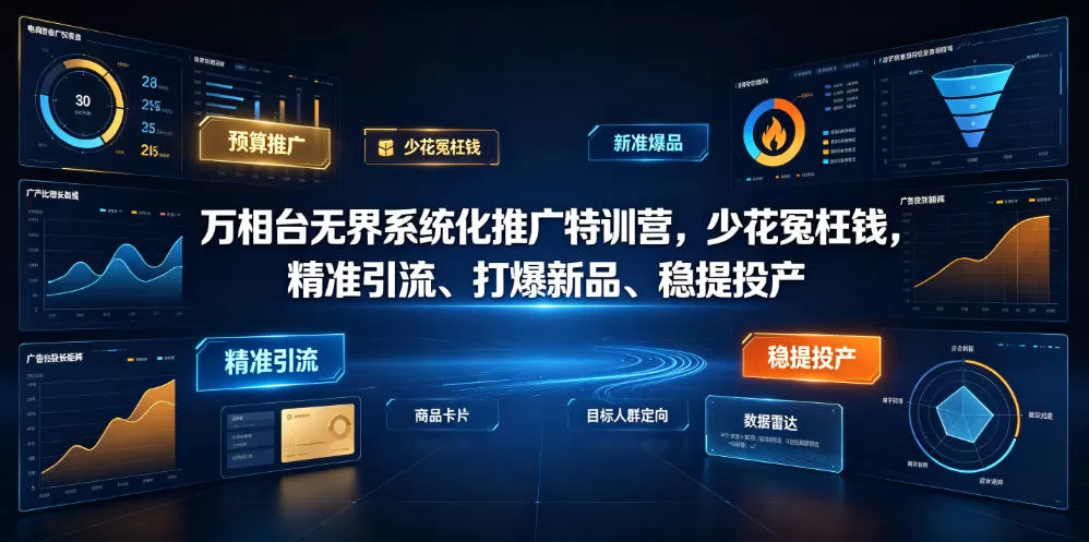 万相台无界系统化推广特训营VI0.0｜配套完整录音字幕，控预算精准引流，打爆新品稳步拉高店铺投产-创享网