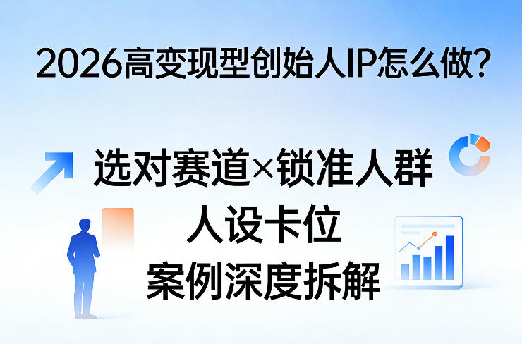 2026高变现型创始人IP怎么做？选对赛道×锁准人群×人设卡位×案例深度拆解 - 创享网-创享网