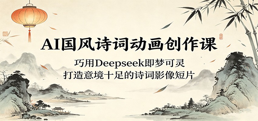 AI国风诗词动画创作课：巧用Deepseek即梦可灵，打造意境十足的诗词影像短片-创享网