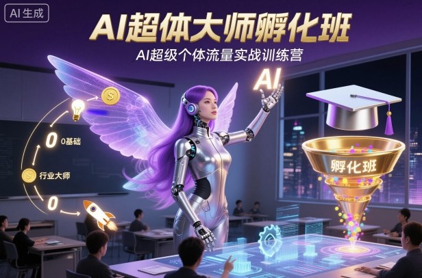 AI超体大师孵化班，AI超级个体流量实战训练营-创享网