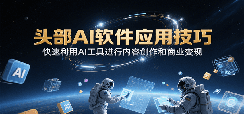 头部AI软件应用技巧，快速利用AI工具进行内容创作和商业变现 - 创享网-创享网