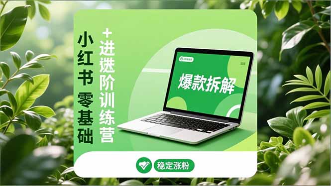 小红书零基础+高阶训练营:安全养号、爆款拆解、长效运营,实现稳定涨粉与变现-创享网