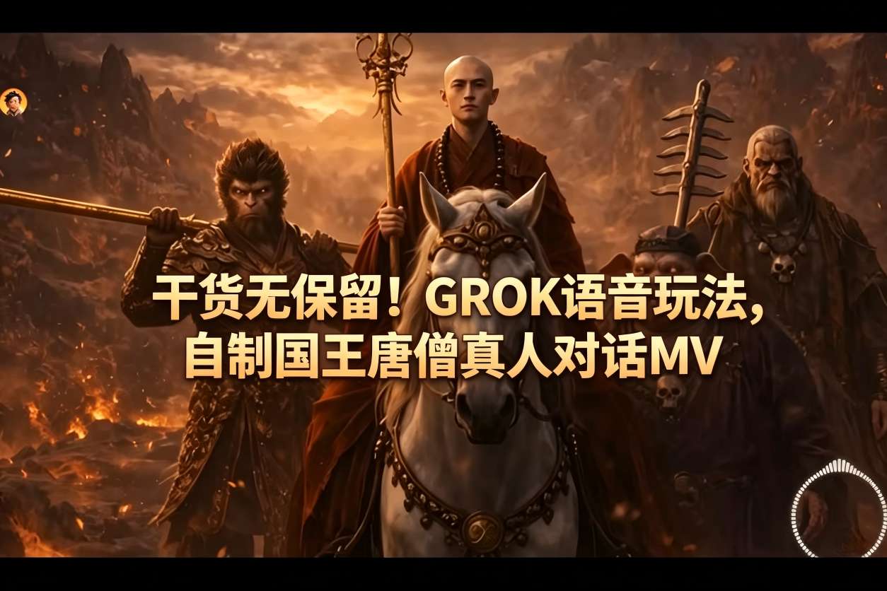 干货无保留！GROK语音玩法，自制国王唐僧真人对话MV-创享网