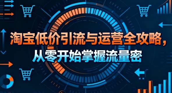 淘宝低价引流与运营全攻略，从零开始掌握流量密码 - 创享网-创享网