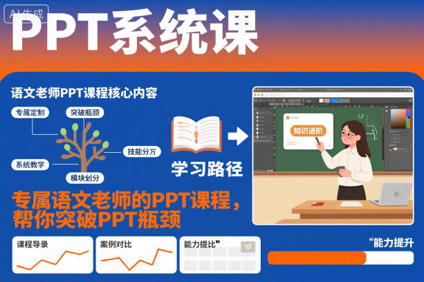 PPT系统课,专属语文老师的PPT课程,帮你突破PPT瓶颈-创享网
