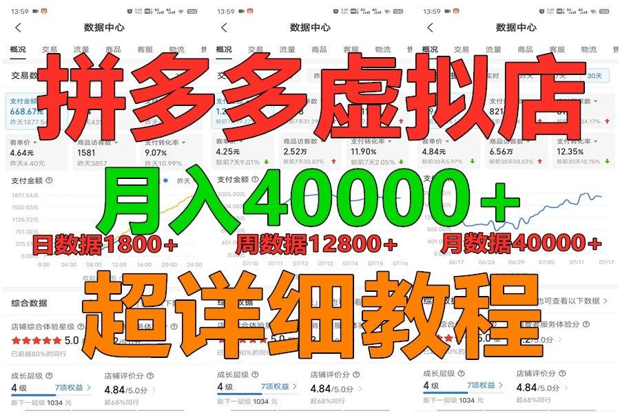 拼多多虚拟电商训练营月入40000+，全网最详细，你做你也行，暴利稳定长久 - 创享网-创享网
