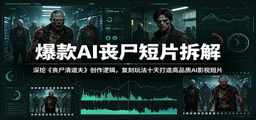 爆款AI丧尸短片拆解：深挖《丧尸清道夫》创作逻辑，复刻玩法快速打造高品质AI影视短片-创享网