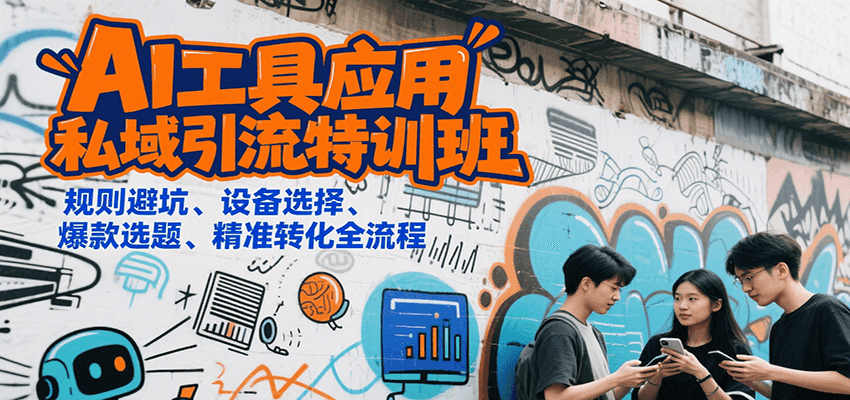 AI工具应用私域引流特训班，规则避坑、设备选择、爆款选题、精准转化全流程 - 创享网-创享网