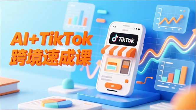 AI+TikTok跨境速成课,智能翻译、店铺定位、流程拆解,7天高效上线运营-创享网