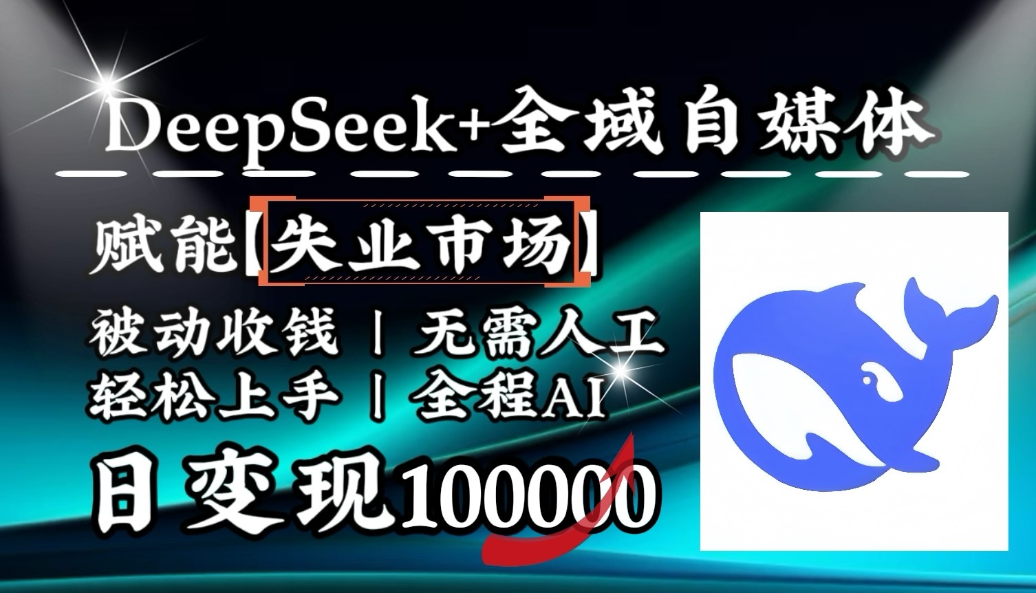 降维打击，DeepSeek+失业市场，全自动操作，结合人人刚需，单月利润轻松破100000＋ - 创享网-创享网