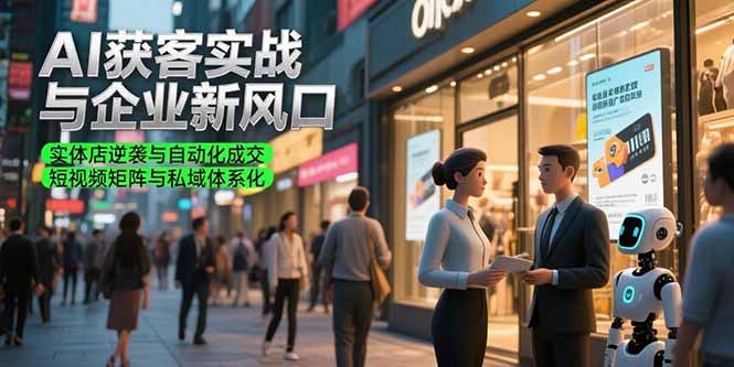 AI获客实战与企业新风口，实体店逆袭与自动化成交 短视频矩阵与私域体系化 - 创享网-创享网