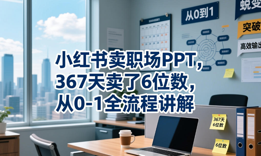 小红书卖职场PPT，367天卖了6位数，从0-1全流程讲解-创享网