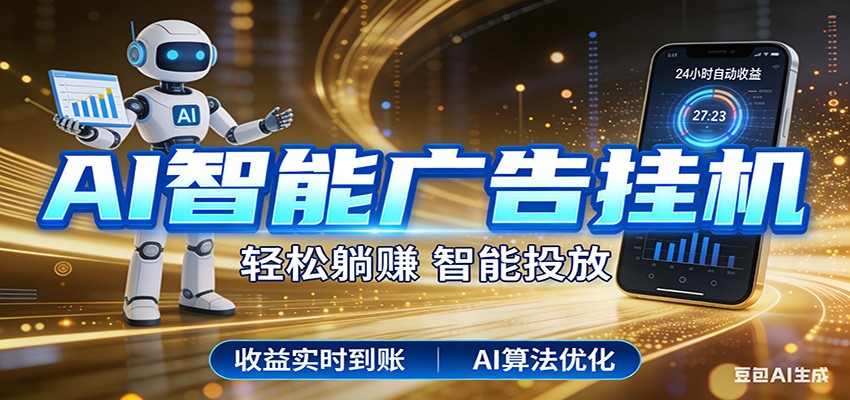 智能广告挂机新时代，利用碎片化时间实现稳定被动收益，AI帮你持续盈利-创享网