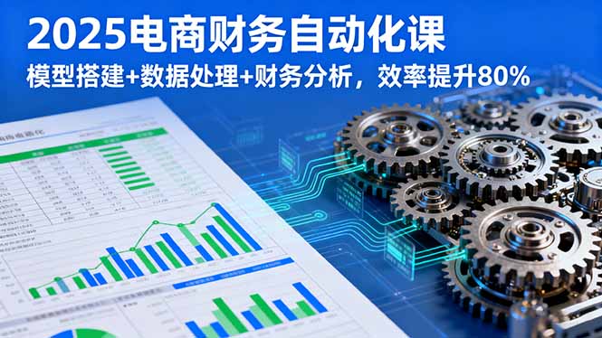2025电商财务自动化课，模型搭建+数据处理+财务分析，效率提升80%-创享网