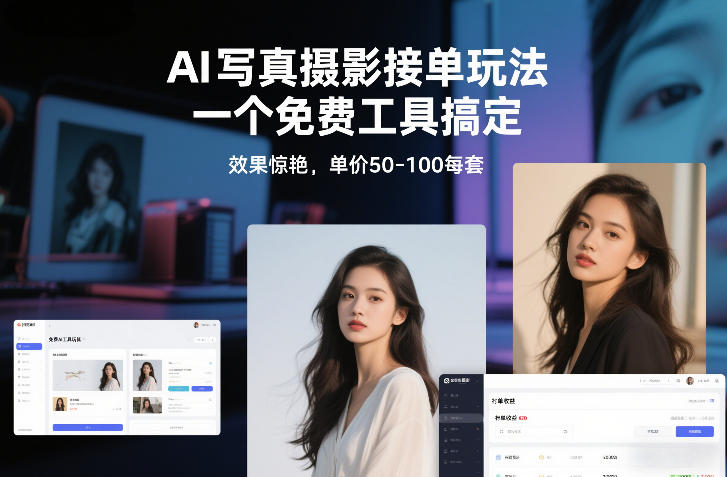 AI写真摄影接单玩法，一个免费工具搞定，效果惊艳，单价50-100每套-创享网