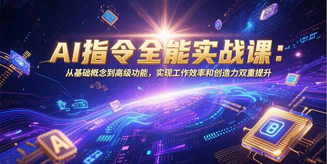 AI指令全能实战课：从基础概念到高级功能，实现工作效率和创造力双重提升 - 创享网-创享网