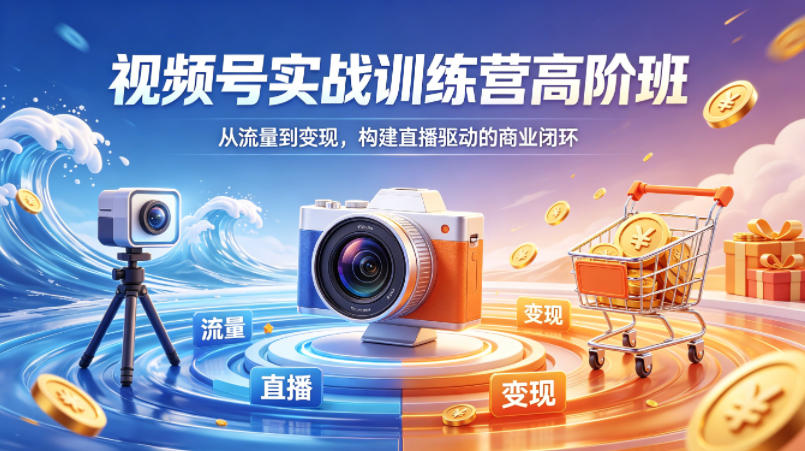 视频号实战训练营高阶班，从流量到变现，构建直播驱动的商业闭环(26年4月) - 创享网-创享网