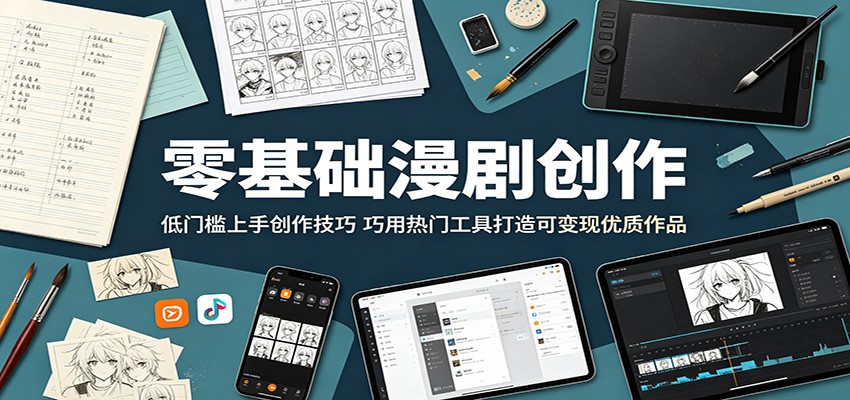 零基础漫剧创作：低门槛上手创作技巧，巧用热门工具打造可变现优质作品-创享网