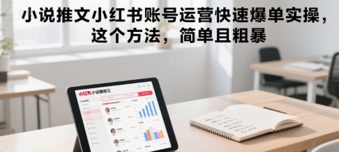 小说推文小红书账号运营快速爆单实操，这个方法，简单且粗暴 - 创享网-创享网