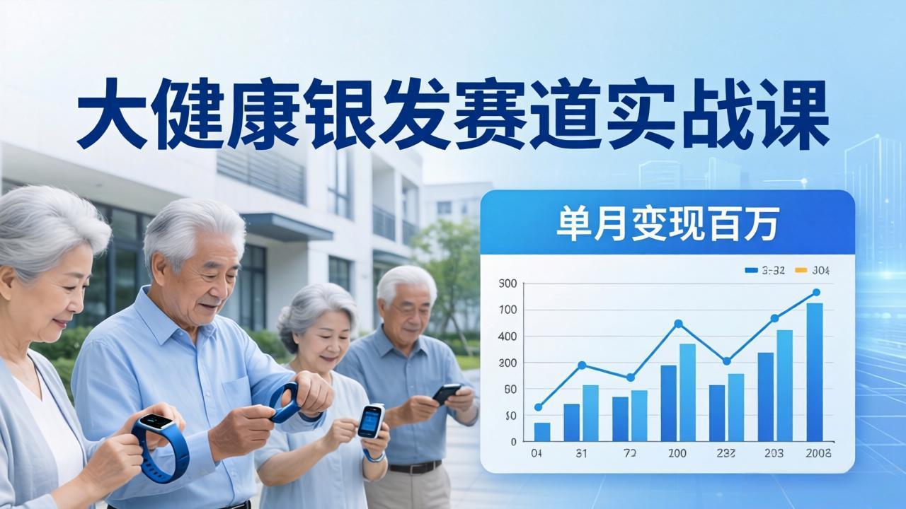 大健康银发赛道实战课：拆解视频号线索型 IP 单月变现百万逻辑，教你精准获客高效变现-创享网