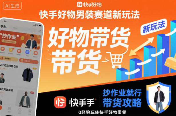 快手好物男装赛道新玩法,抄作业就行,0经验玩转快手好物带货-创享网