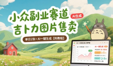 小众副业赛道 吉卜力图片售卖 单日2张+ AI一键生成【附教程】 - 创享网-创享网