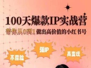 小红书100天爆款IP实战营，带你从0到1做出高价值的小红书号 - 创享网-创享网