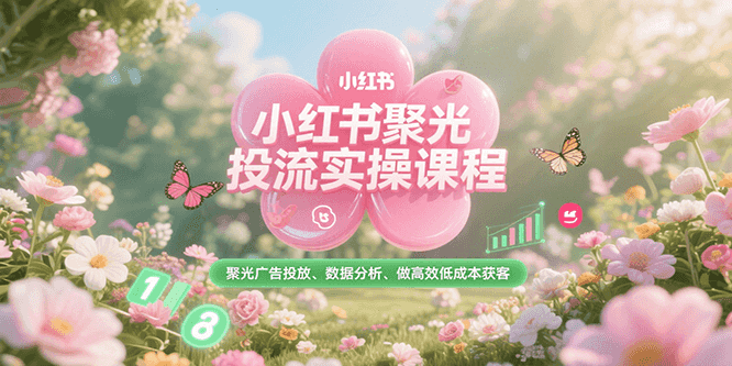 小红书聚光投流实操课程，聚光广告投放、数据分析、做高效低成本获客 - 创享网-创享网