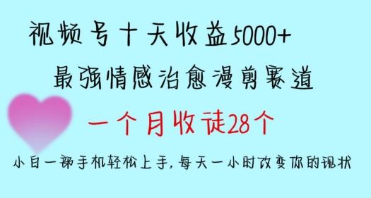 十天收益5000+，多平台捞金，视频号情感治愈漫剪，一个月收徒28个，小白一部手机轻松上手【揭秘】 - 创享网-创享网