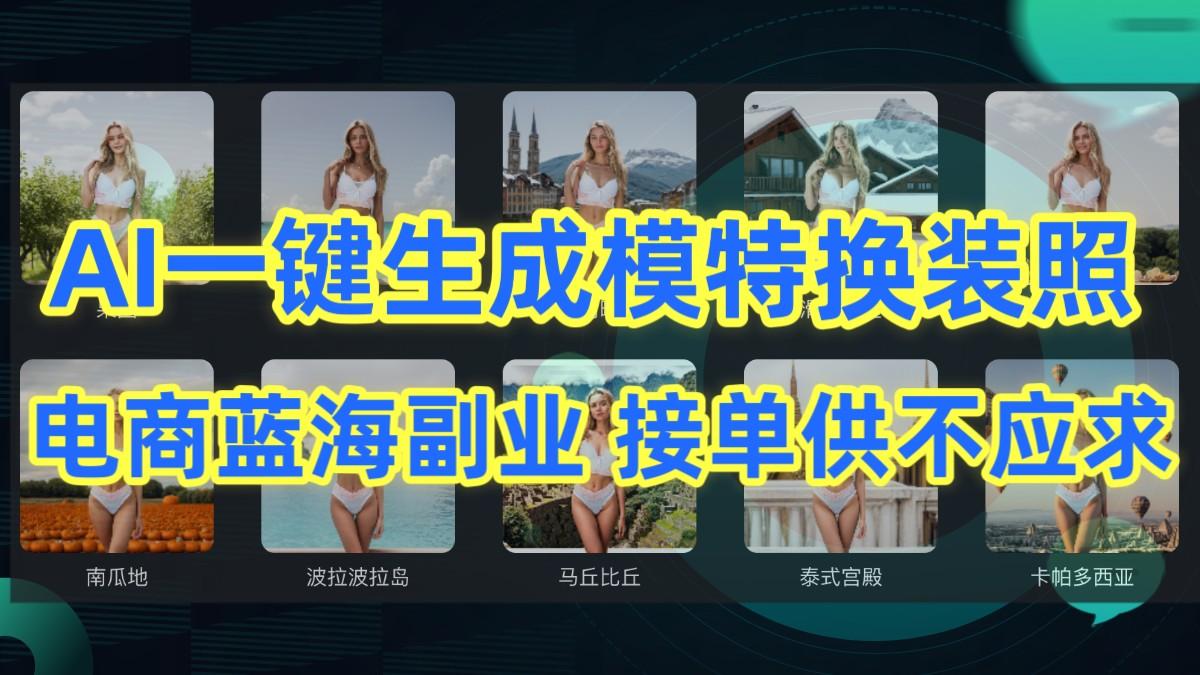 AI制作一键生成模特换装照，电商蓝海副业，接单供不应求 - 创享网-创享网
