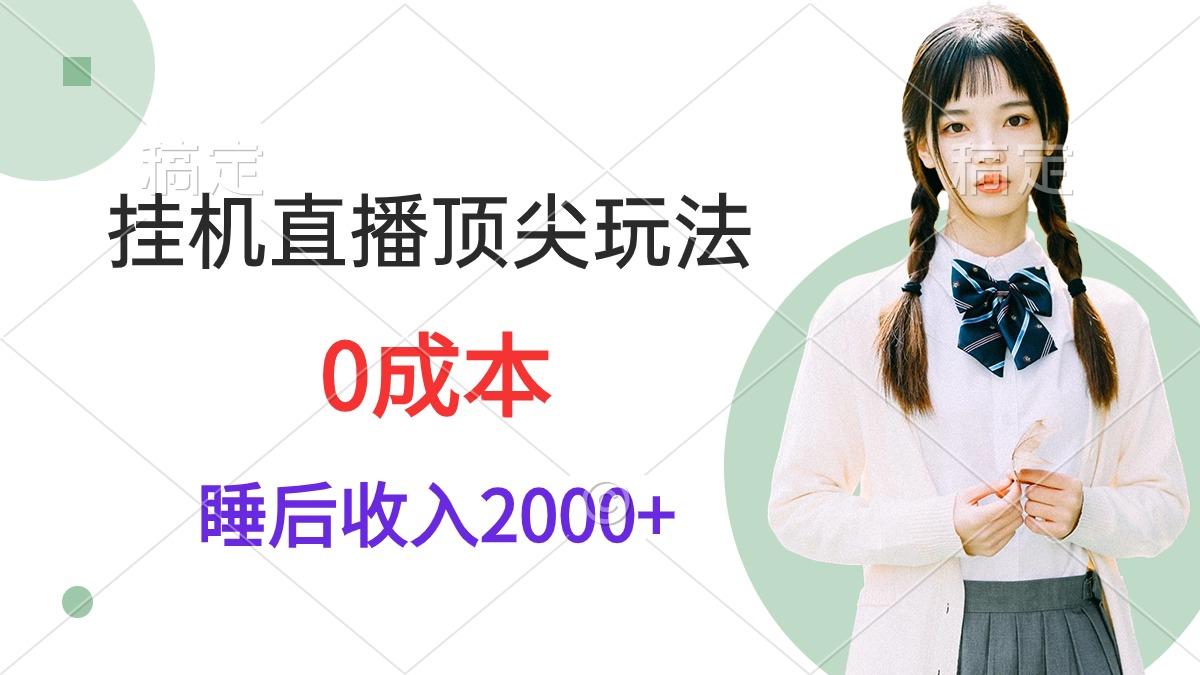 (9715期)挂机直播顶尖玩法，睡后日收入2000+、0成本，视频教学 - 创享网-创享网
