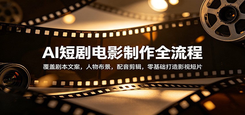 AI短剧电影制作全流程：覆盖剧本文案，人物布景，配音剪辑，零基础打造影视短片 - 创享网-创享网