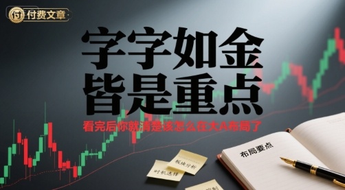 付费文章：字字如金 皆是重点， 看完后 你就清楚该怎么在大A布局了 - 创享网-创享网