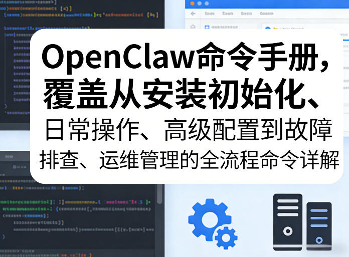 OpenClaw命令手册，覆盖从安装初始化、日常操作、高级配置到故障排查、运维管理的全流程命令详解-创享网