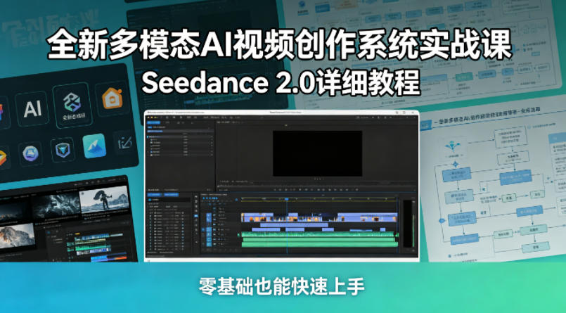全新多模态AI视频创作系统实战课，Seedance 2.0详细教程，零基础也能快速上手-创享网