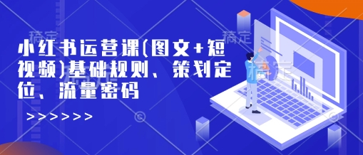 小红书运营课(图文+短视频)基础规则、策划定位、流量密码 - 创享网-创享网