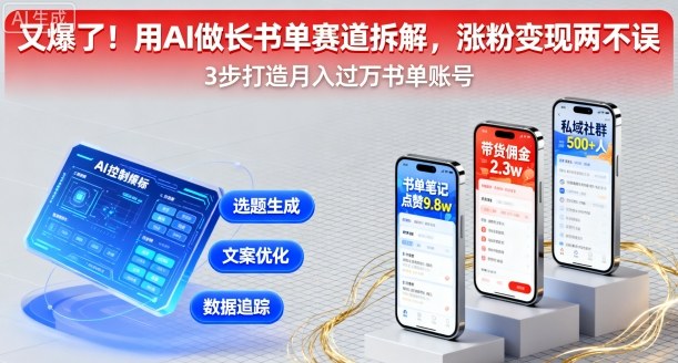 又爆了！用AI做长书单赛道拆解，涨粉变现两不误 - 创享网-创享网