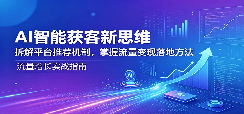 AI智能获客新思维：拆解平台推荐机制，掌握流量变现落地方法-创享网