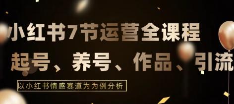 7节小红书运营实战全教程，结合最新情感赛道，打通小红书运营全流程【揭秘】 - 创享网-创享网