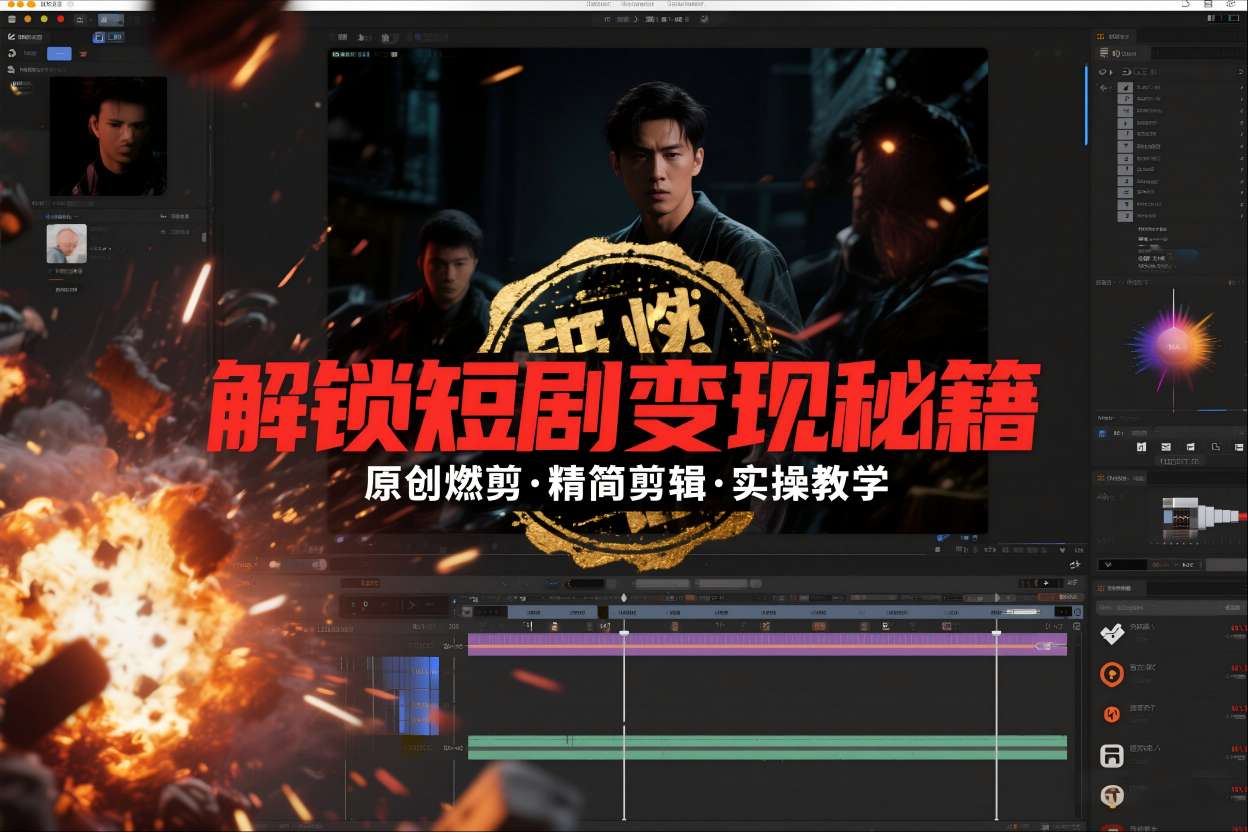 短剧拉新之原创燃剪精简剪辑实操课，解锁短剧变现秘籍-创享网