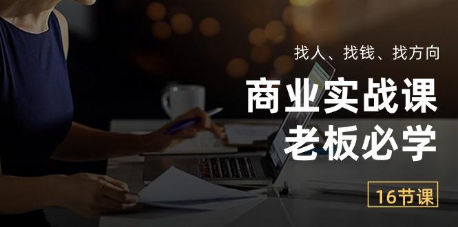 商业实战课【老板必学】：找人、找钱、找方向(16节课 - 创享网-创享网