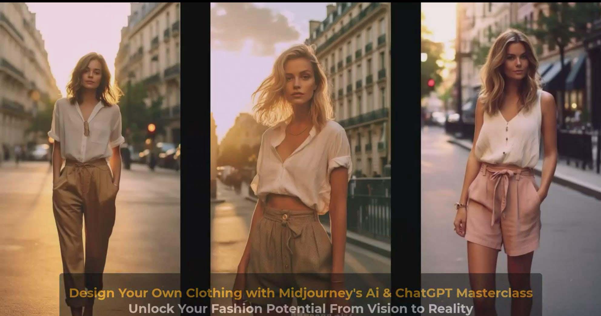 图片[9]-利用 Midjourneys Ai 人工智能设计自己的服装AI大师班-10节课-中英字幕 - 创享网-创享网