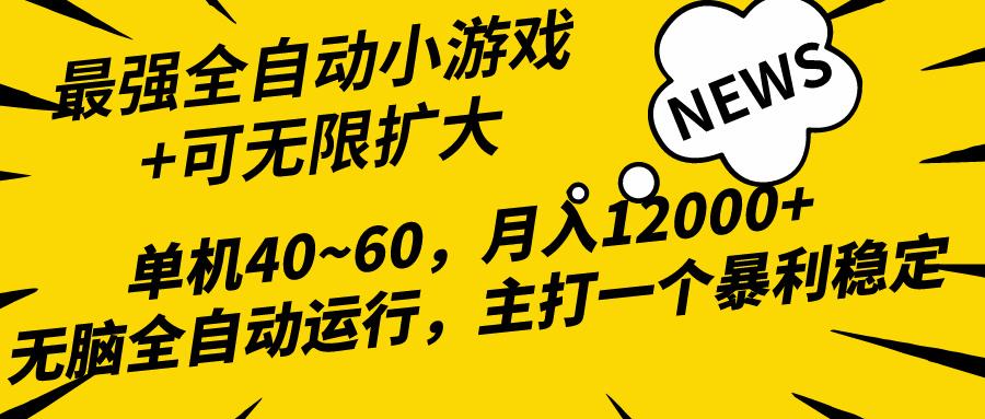 (10046期)2024最新全网独家小游戏全自动，单机40~60,稳定躺赚，小白都能月入过万 - 创享网-创享网